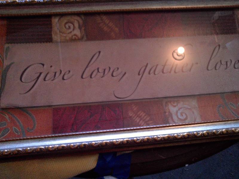 framed love saying