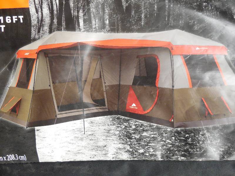 Ozark Trail 12 Person 3 Room L-Shaped Instant Cabin Tent ...