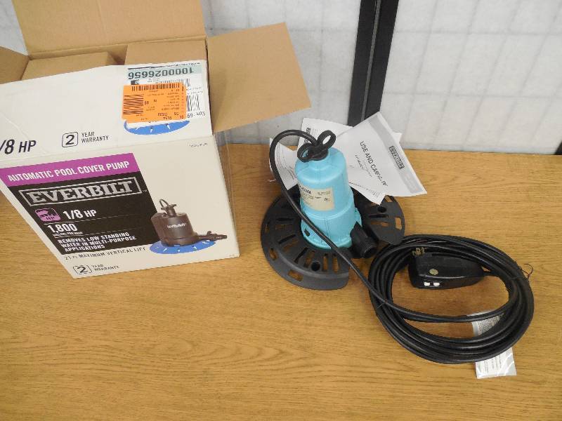 lot 7 image: Everbilt Pool Cleaning & Maintenance 18 HP Pool Cover Pump