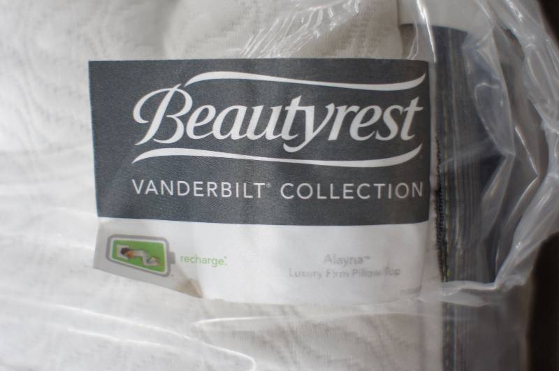 lot 8 image: Simmons Beautyrest Vanderbilt Collection Recharge Alayna Luxury Firm Pillow Top King Size Mattress