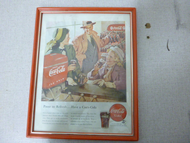 Coca-Cola Framed Advertising SignPrint
