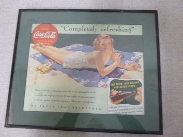 Coca-Cola Framed Advertising SignPrint