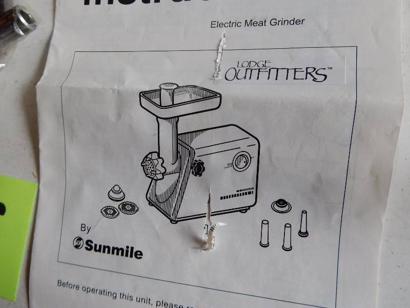 lot 2C image: Sunmile Meat Grinder