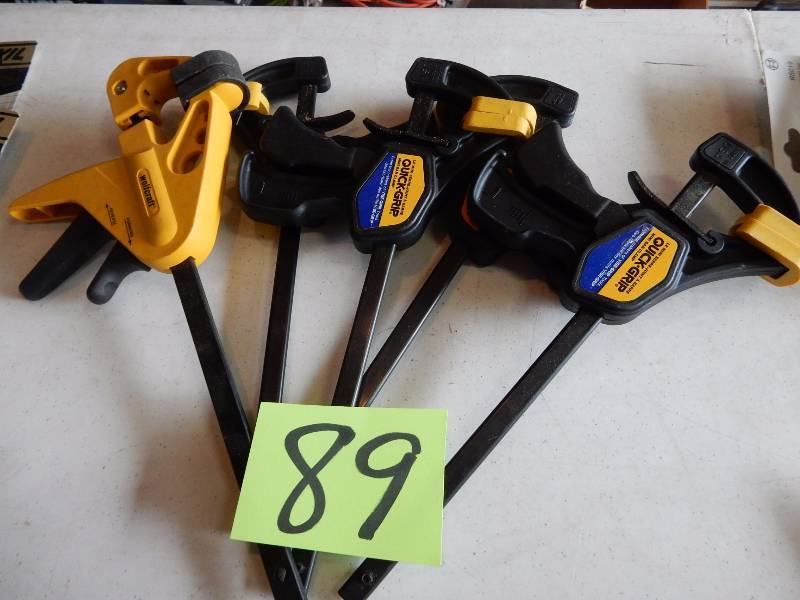 lot 89 image: 3, Wolfcraft and Quick Grip, 12in Bar Clamps