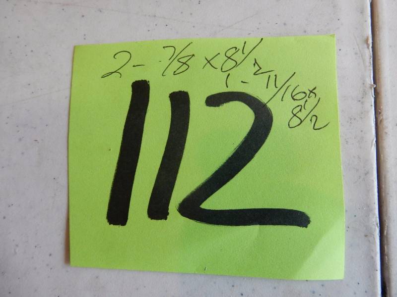 lot 112 image: 2, 78 in x 8 12in 2, 1116 x 8 12 in bits.. Long Strip Auger