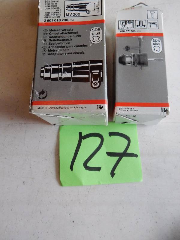 lot 127 image: 1 Bosch Chuck and A Chisel Attachment