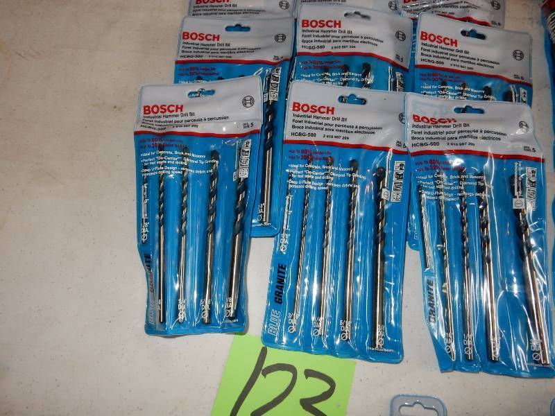 lot 123 image: 9, BOSCH Industrial Hammer Drill Bits.. See closeup for type
