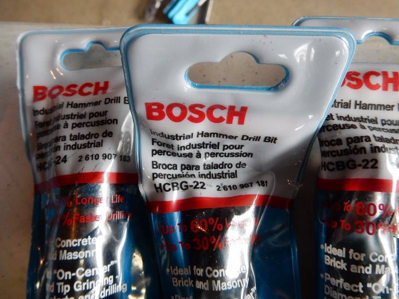 lot 121 image: BOSCH Hammer Drill bits.. See pictures for types