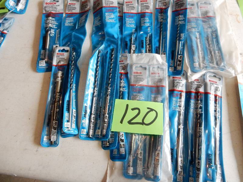 lot 120 image: BOSCH Hammer Drill bits.. See pictures for types