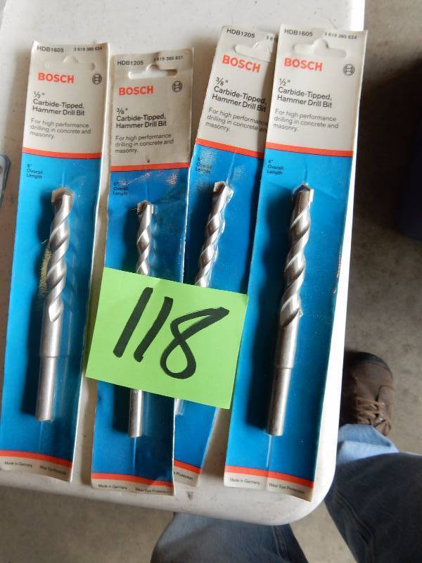 lot 118 image: 4, BOSCH, Carbide tipped Hammer Drill Bits