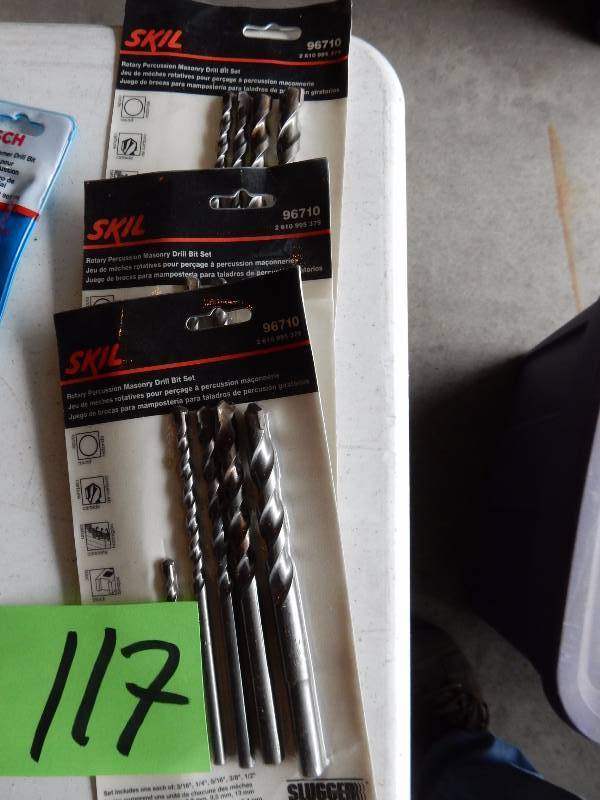 lot 117 image: 3 Sets of SKIL Percussion, Masonry bits