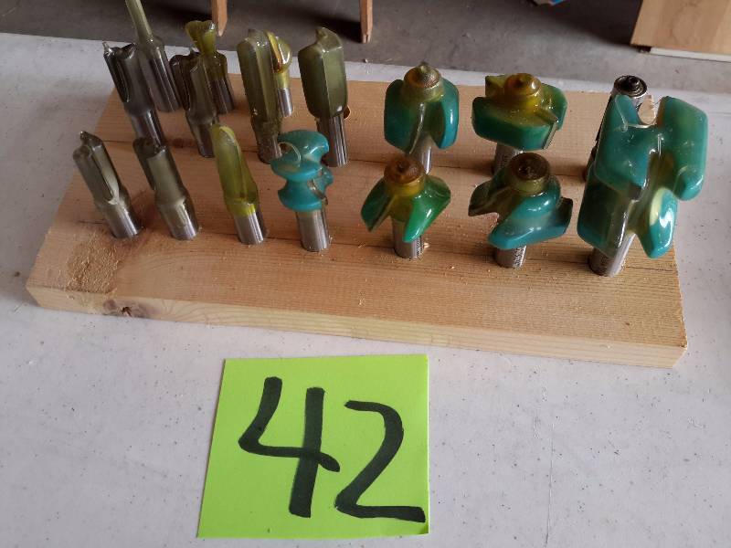 lot 42 image: Misc. Router Bits as pictured