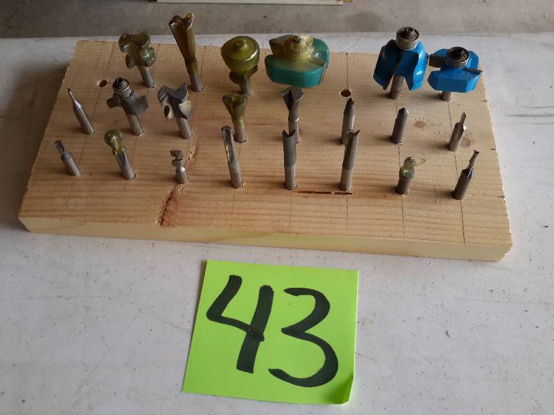 lot 43 image: Misc. Router Bits as pictured