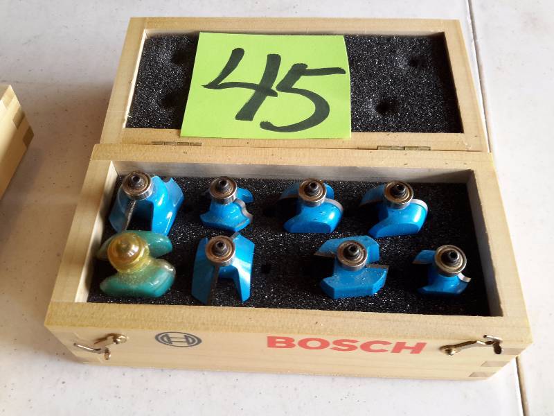 lot 45 image: BOSCH, Industrial Router bit kits
