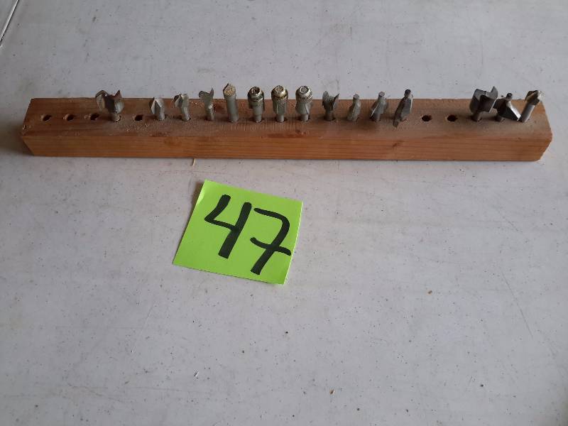 lot 47 image: Misc. Router Bits as pictured
