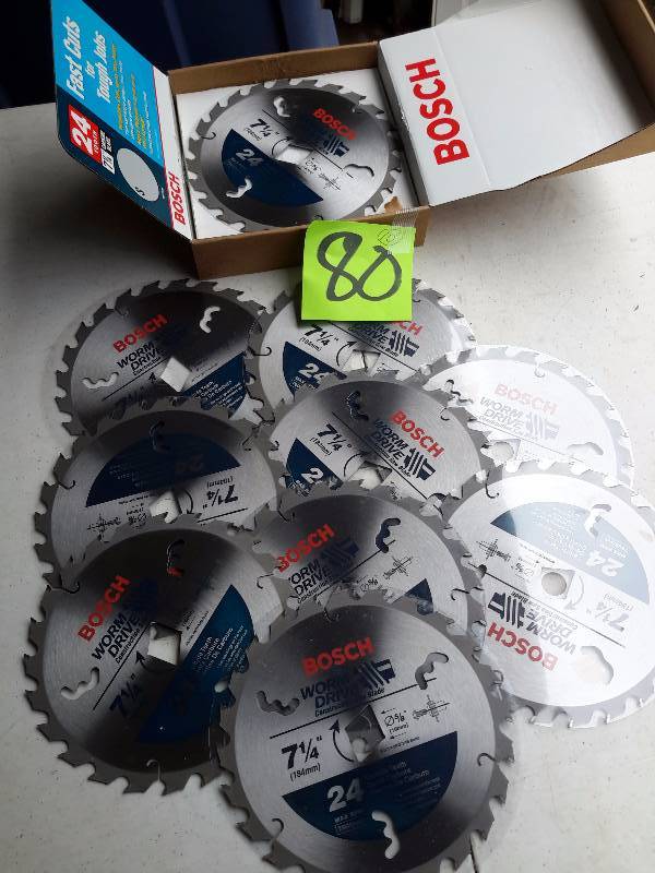 lot 80 image: 10, BOSCH 7 14 in  WORM DRIVE Carbide Blades