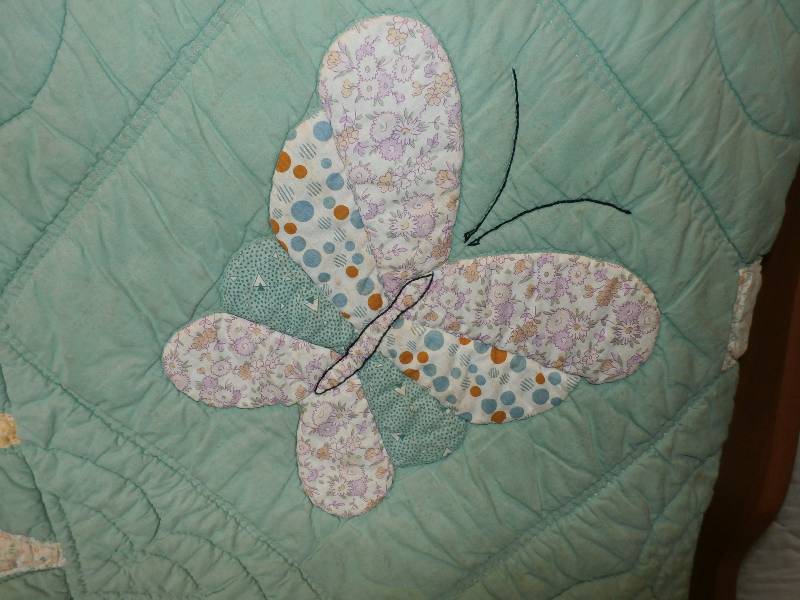 butterfly quilt and rack