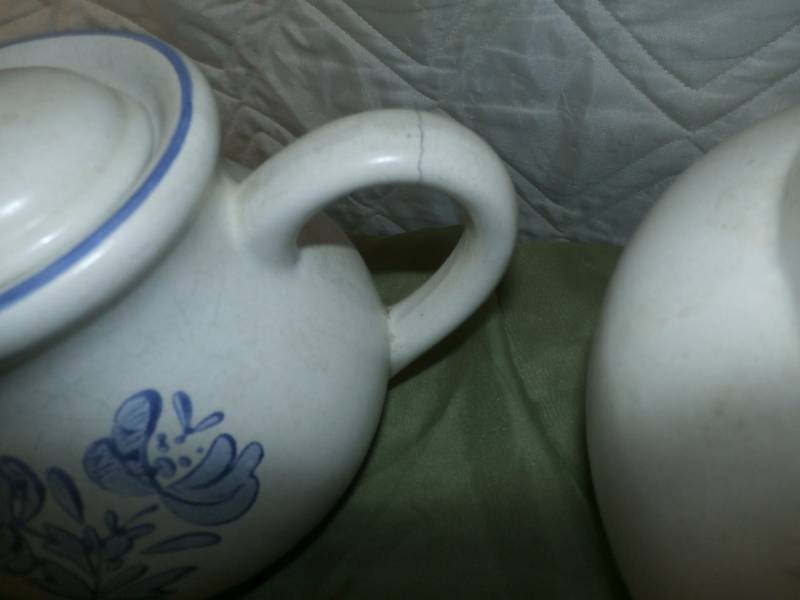vintage pottery handles both brokenrepaired