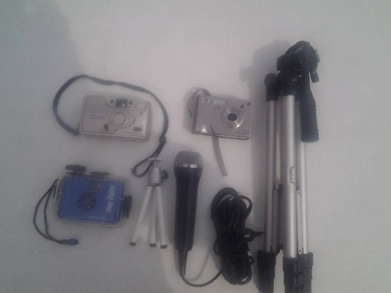 Cameras, Tri-Pods, Microphone