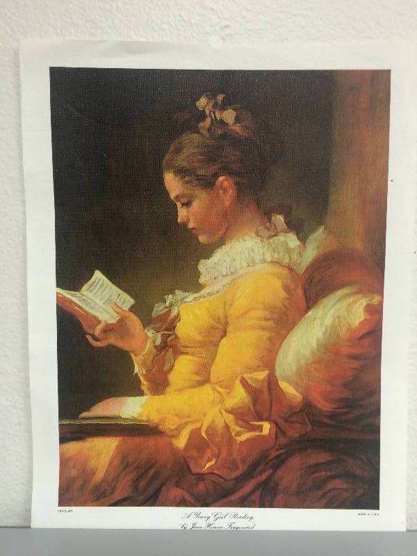 Young Girl Reading Prints