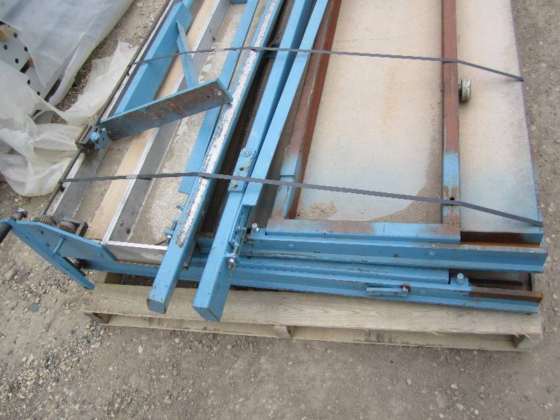 Steel sliding top table with wood t...