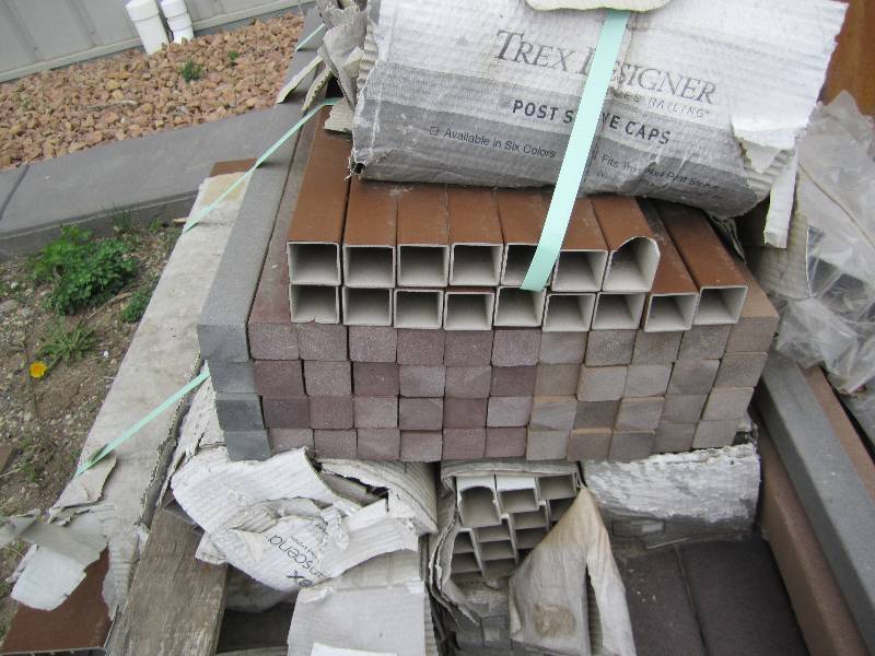 Pallet of brand new deck railing pi...