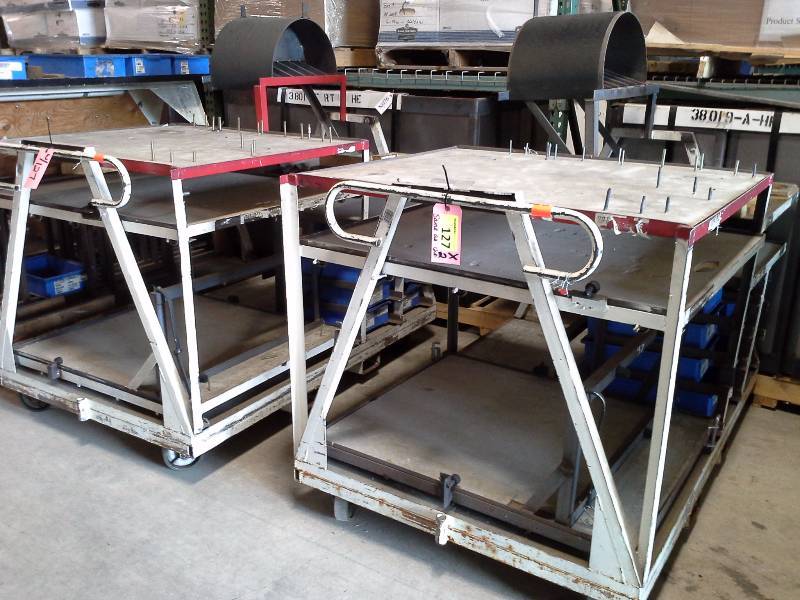 lot 127 image: (2) Rolling Material Carts