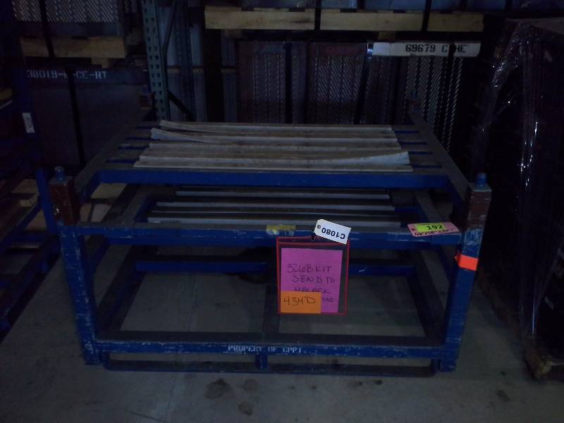lot 192 image: (1) Custom Heavy Duty Parts Racks