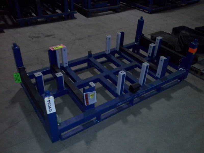 lot 198 image: (2) Custom Heavy Duty Parts Racks