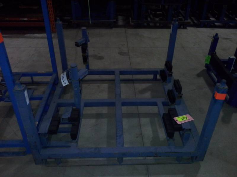 lot 199 image: (1) Custom Heavy Duty Parts Racks