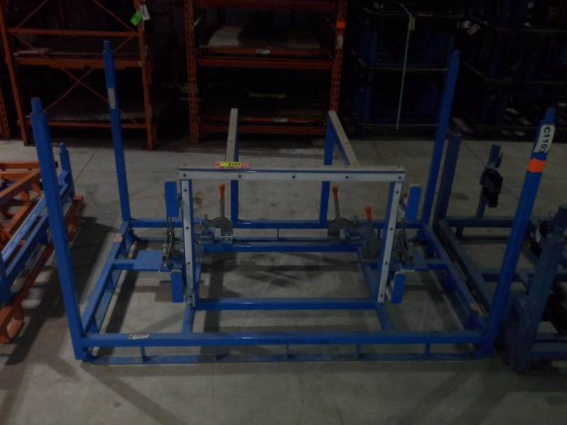 lot 200 image: (1) Custom Heavy Duty Parts Racks