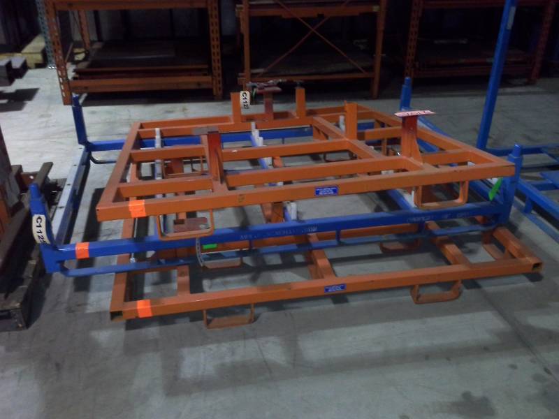lot 201 image: (3) Custom Heavy Duty Parts Racks