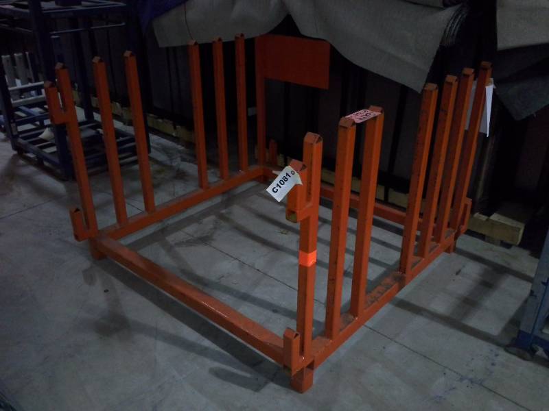 lot 214 image: (1) Custom Heavy Duty Parts Racks