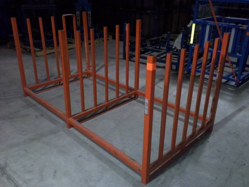 lot 220 image: (3) Custom Heavy Duty Parts Racks