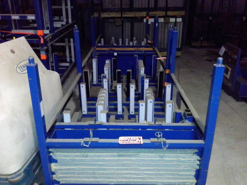 lot 212 image: (4) Custom Heavy Duty Parts Racks