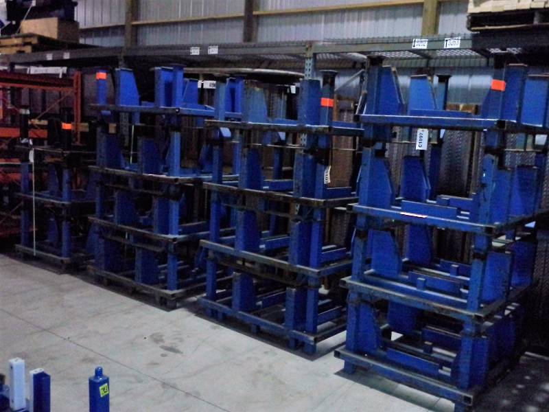 lot 195 image: (15) Custom Heavy Duty Parts Racks