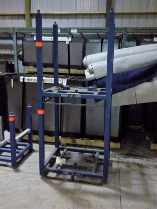 lot 215 image: (2) Custom Heavy Duty Parts Racks
