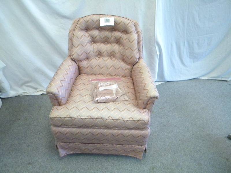 lot 14 image: Upholstered Swivel Rocking Chair