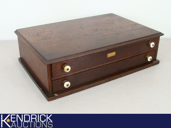 Antique Wood Spool Cabinet