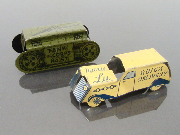 1940s Cracker Jack Tin Litho Toy Prizes