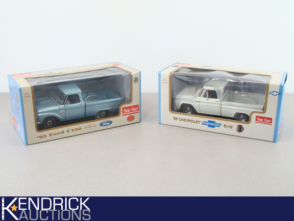 MIB Sun Star 118 Scale 65 Ford F-10, and 65 Chevrolet C-10