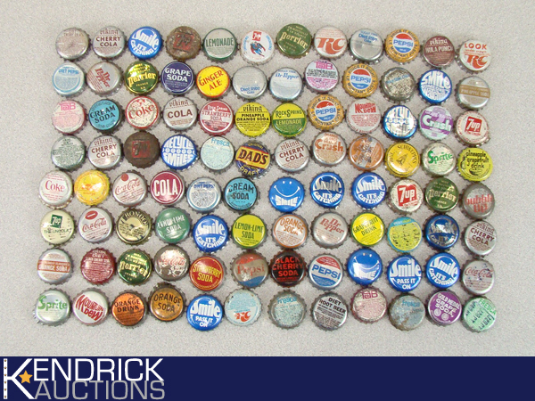 96 Vintage Collectible Bottle Caps