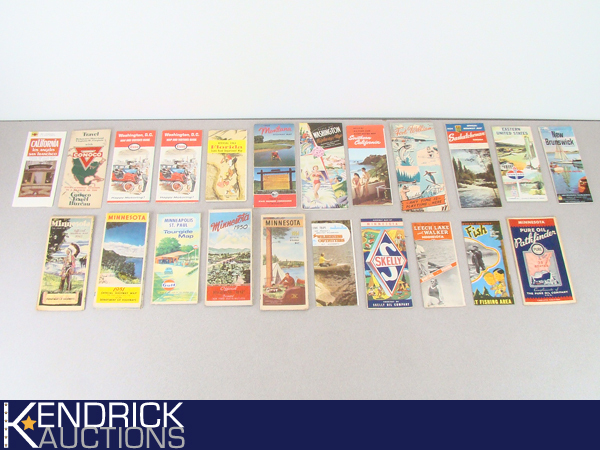 Lot of 22 Vintage Higher End Collectible Road Maps