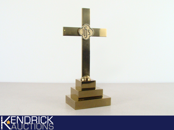 Large Vintage Sudbury Brass Goods Co. Alter Cross