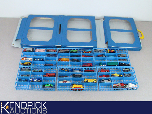 Lot of Vintage Collectible Hot Wheels, Matchbox, etc. Cars in Matchbox Carrying Case