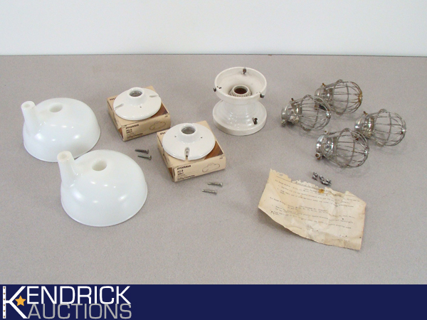 Lot of Vintage New Old Stock Lighting Fixtures, etc.