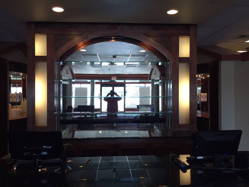 Beautiful Display Case w Granite Counter