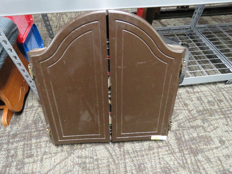 lot 204 image: Dart board with case
