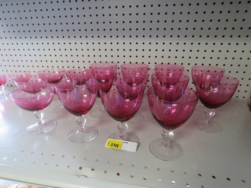 lot 238 image: Pink Fosteria Glasses