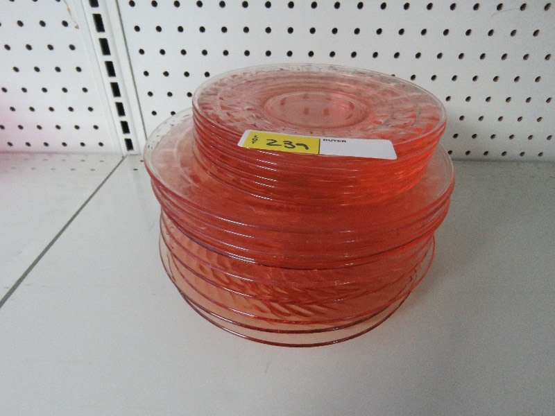 lot 239 image: Light Pink plates